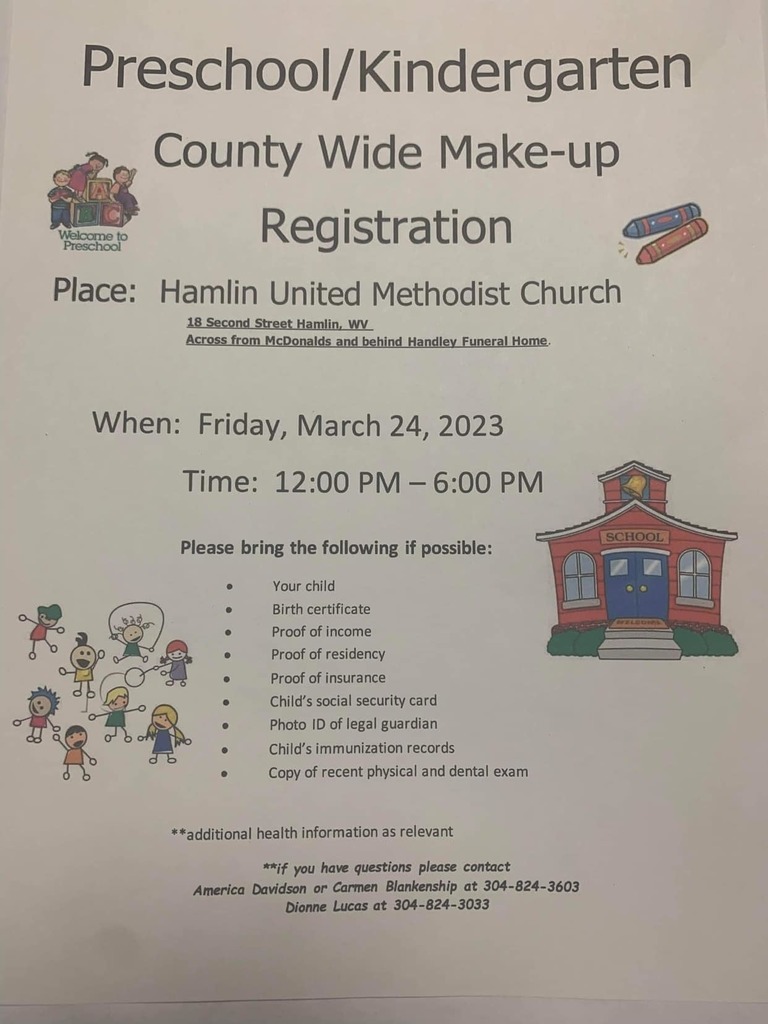 Lincoln County Schools Preschool and Kindergarten Make-up Registration