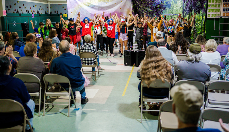 5th Grade Students taking their final bow as the 2022-2023 show comes to a close.